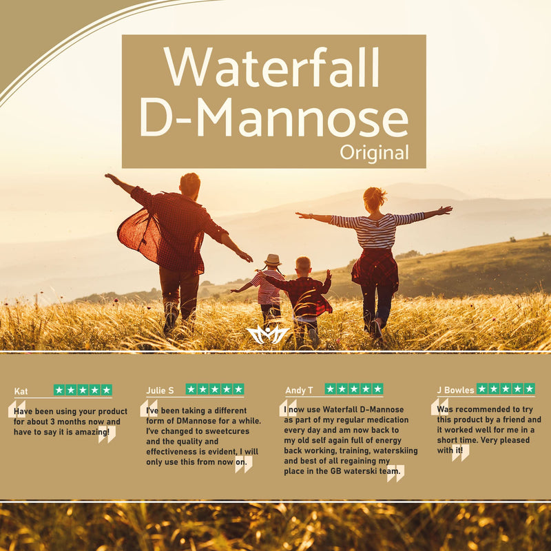 [Australia] - Waterfall D-Mannose Powder - 100% Pure D-Mannose Powder Naturally Sourced from Birch - Not a Blend - Free from Bulking Agent, Fillers & Cranberry - SC Nutra (Sweet Cures) 