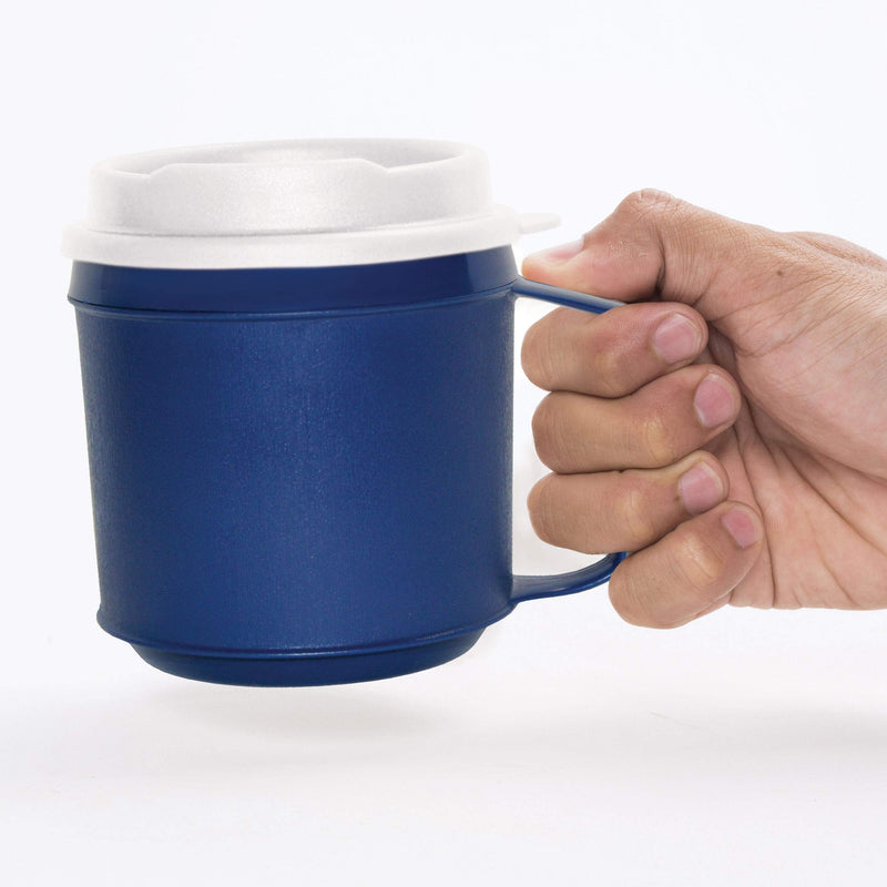 [Australia] - Rehabilitation Advantage Insulated Mug with Tumbler Lid (8oz), Blue, Non-Weighted 