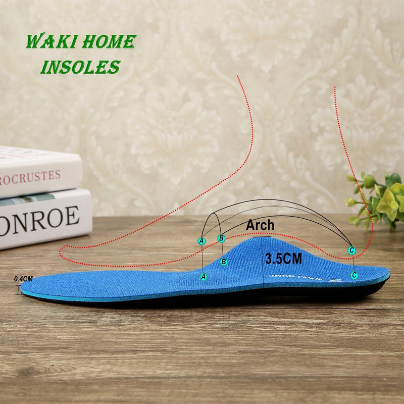 [Australia] - WAKI HOME Orthotics Insoles/Inserts/Pads with Arch Supports for Flat Feet,Plantar Fasciitis,Feet Pain,Pronation,Metatarsal Support for Men and Women Blue US Men 8---Women 10-10 1/2 (10.63")(270MM) 
