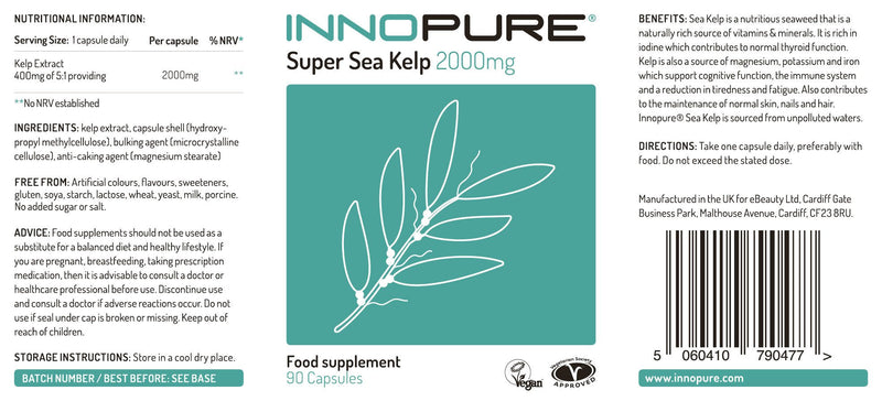 [Australia] - Sea Kelp Double Strength 2000mg - Vegan, Vegetarian Society Approved - 3 Month Supply 