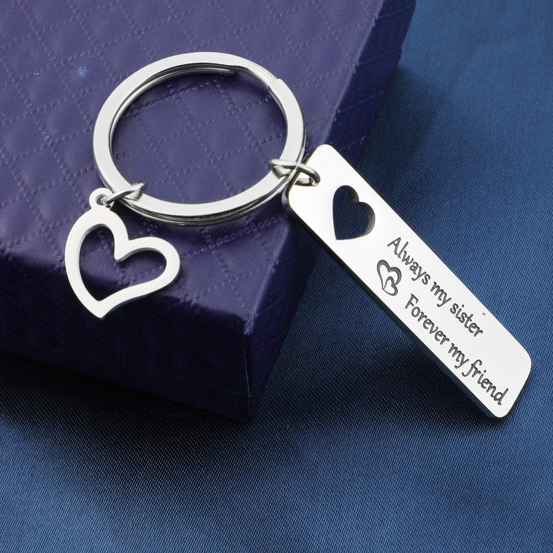 [Australia] - G-Ahora BFF Jewelry Gift for Sister Graduation Birthday Gift Keychain Keyring for gifls Sister Jewelry (KN-Always My Sister Forever My friend-20190619) 