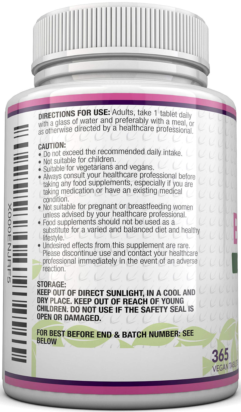 [Australia] - Biotin Hair Growth Supplement - 365 Vegan Tablets (Full Year Supply) - Biotin 10,000mcg by Nu U Nutrition 