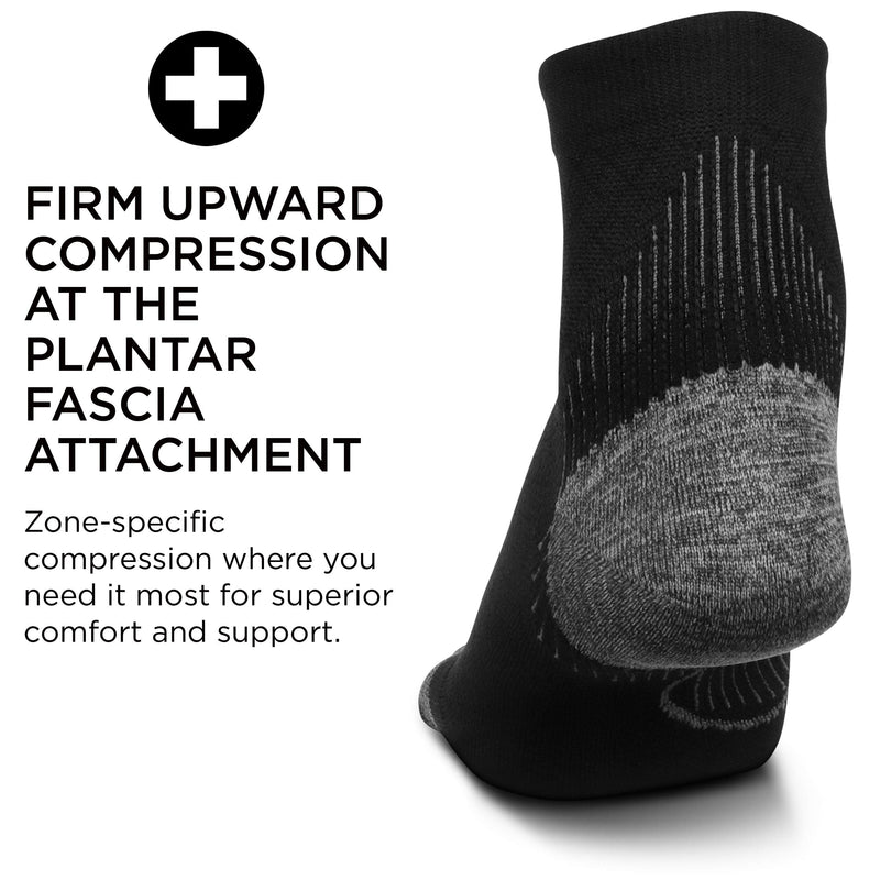 [Australia] - Feetures Plantar Fasciitis Ultra Light Quarter Sock Large Black 