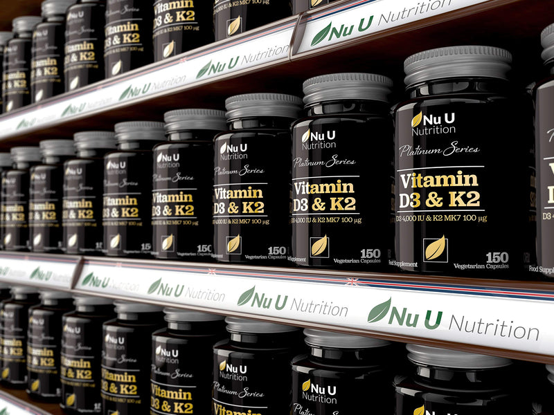 [Australia] - Vitamin D3 4000 IU and Vitamin K2 100?g MK7, 5 Month Supply 150 Capsules, Vitamin D3 & K2, Quadruple Strength Cholecalciferol, K2 from Natto, Made in The UK, Vegetarian 