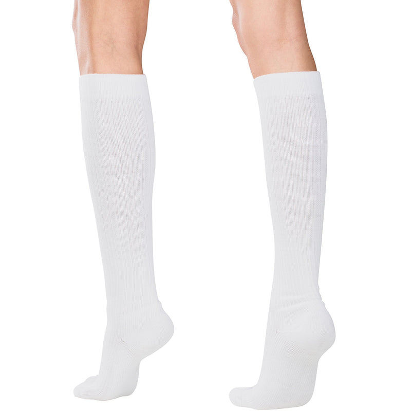 [Australia] - Truform Compression Socks, 10-20 mmHg, Ladies Gym Socks, Knee High Over Calf Length, White, X-Large X-Large (1 Pair) 