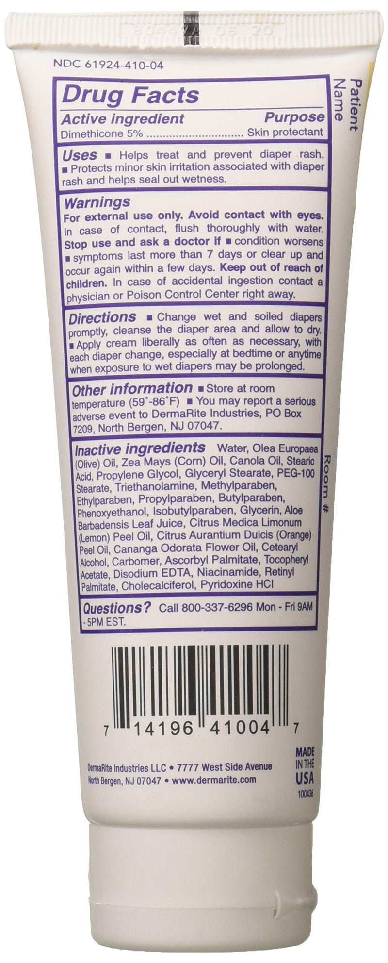 [Australia] - Dermarite Industries Renew Skin Protectant with Dimethazone 4oz Tube 