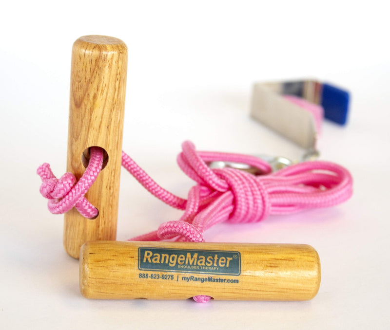 [Australia] - RangeMaster PinkPulley Cancer Care Shoulder Pulley │ Aids in Recovery and Rehabilitation │ Breast Cancer Patient Instructional Guide Included │ Metal Bracket Door Attachment 
