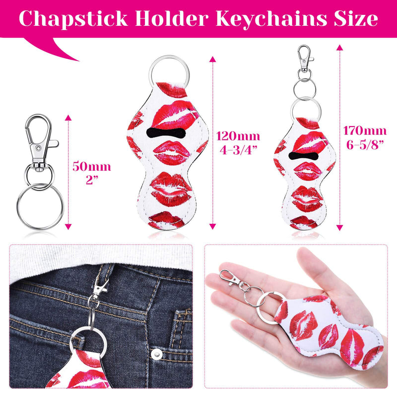 [Australia] - Chapstick Holder Keychain Bulk, Shynek 30Pcs Lip Balm Holder with 30 Sets Keyring Clips for Lipstick, Chapstick, Lip Balm (Assorted Colors) 