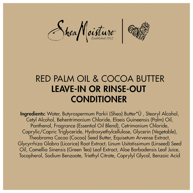 [Australia] - Sheamoisture Conditioner for Curly Hair Red Palm Oil and Cocoa Butter with Flaxseed Oil 13 oz 