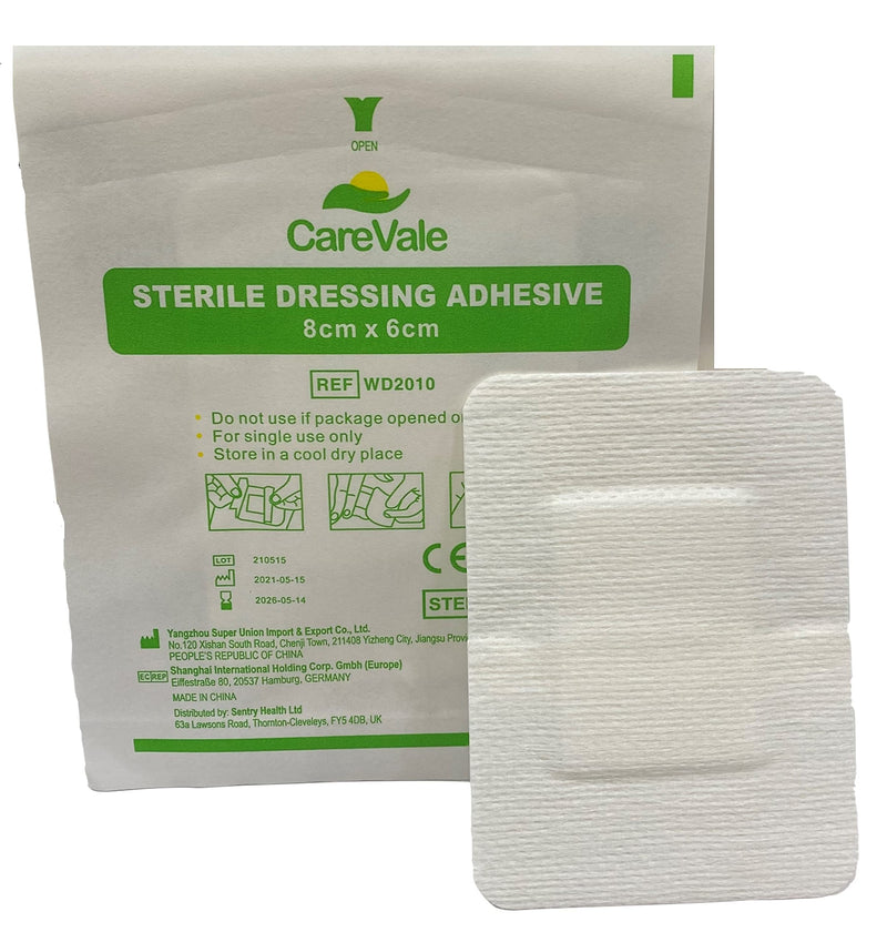 [Australia] - CareVale Adhesive Sterile Dressings - First Aid Plasters Cuts & Wounds, Burns (15 X 10 CMS Box of 50) 15 X 10 CMS Box of 50 