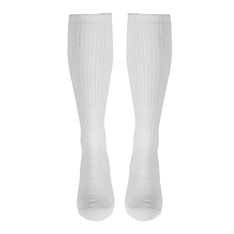 [Australia] - Truform Medical Compression Socks for Men and Women, 8-15 mmHg Knee High Over Calf Length X-Large (1 Pair) White 