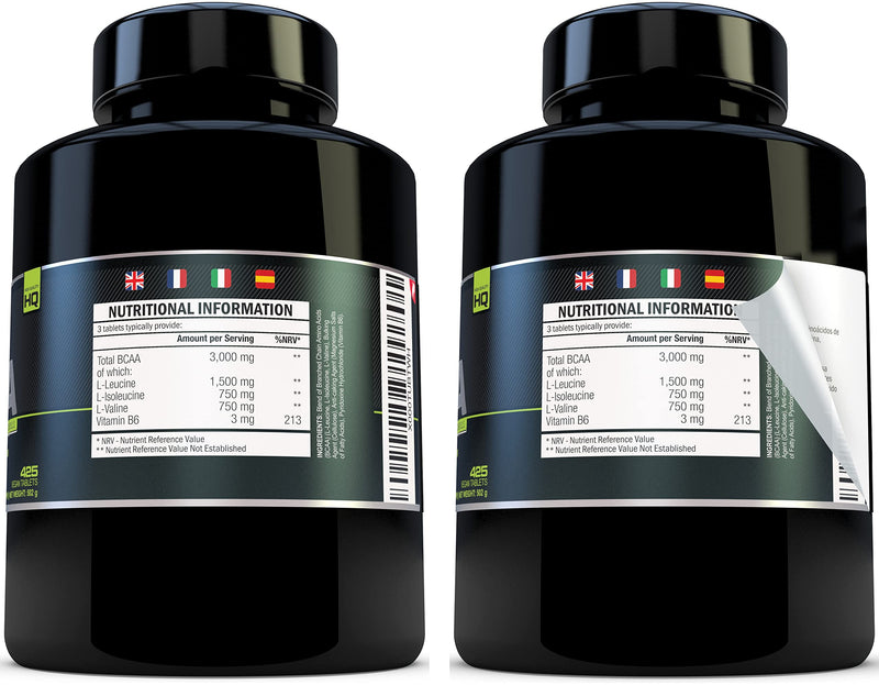 [Australia] - BCAA Tablet 1000mg, 425 Tablets, 3000mg Daily Serving, 141 Day Supply, 2:1:1 BCAAs Branch Chain Amino Acids + B6 