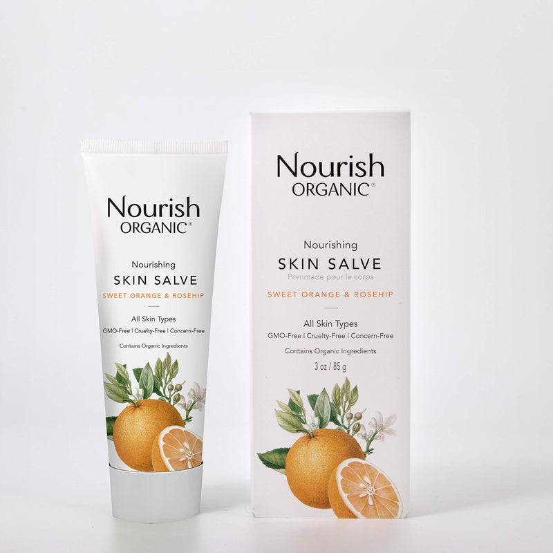 [Australia] - Nourish Organic | Nourishing Skin Salve - Sweet Orange & Rosehip | GMO-Free, Cruelty Free, USDA Certified Organic (3oz) 