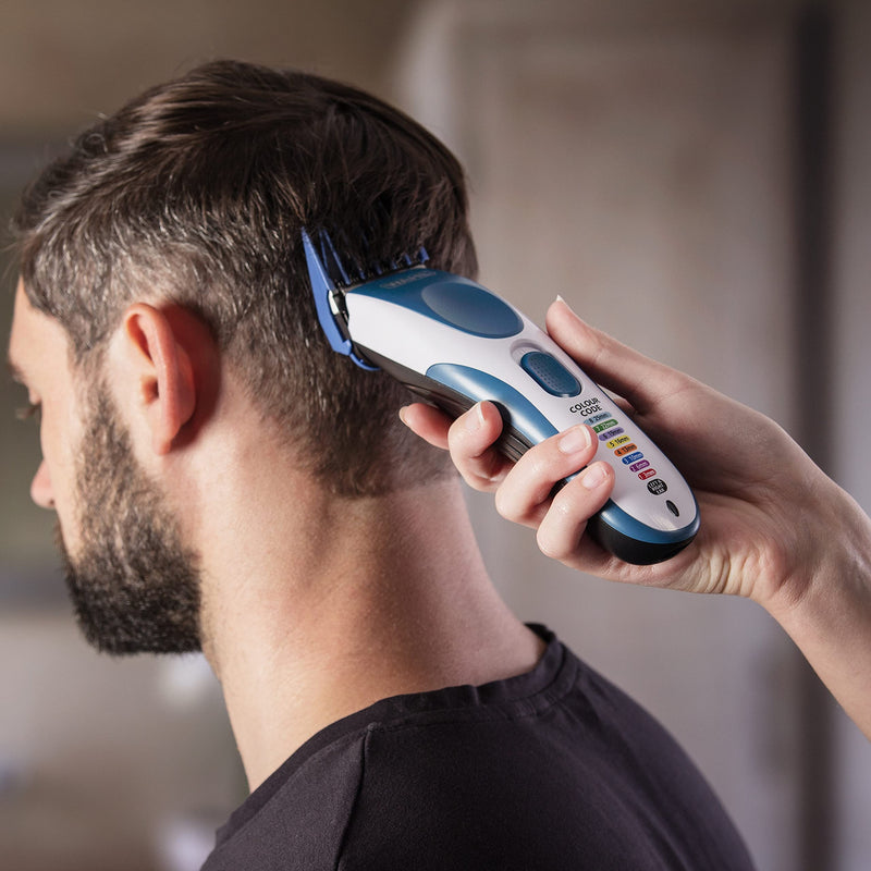 [Australia] - Wahl Colour Pro Cordless Clipper, Hair Clippers for Men, Men’s Head Shaver, Colour Coded Guide Combs, Clippers for Family Hair Cuts, Easy Home Haircutting single 