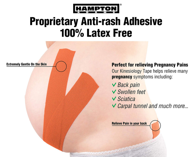 [Australia] - (2 Pack) Premium Kinesiology Tape | Athletic Tape Supports & Protects Muscles, Knees, Shoulders & Plantar Fasciitis | Waterproof & Hypoallergenic | Uncut Kinesiology Tape (Orange) Orange 2 Count (Pack of 1) 