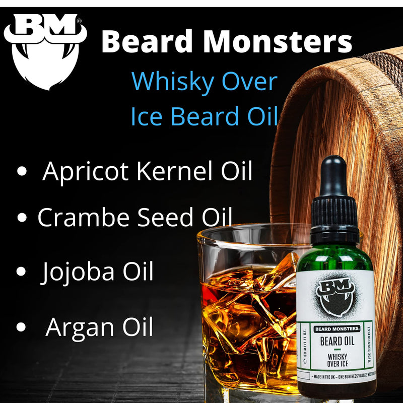 [Australia] - Beard Monsters Base Range 30ml Beard Oil For Men | Six New Scents Available | Must for Any Beard Kit For Men | Scented Beard Oil Made Using Natural Ingredients | Helps Beard Growth (Whisky over Ice) Rose 