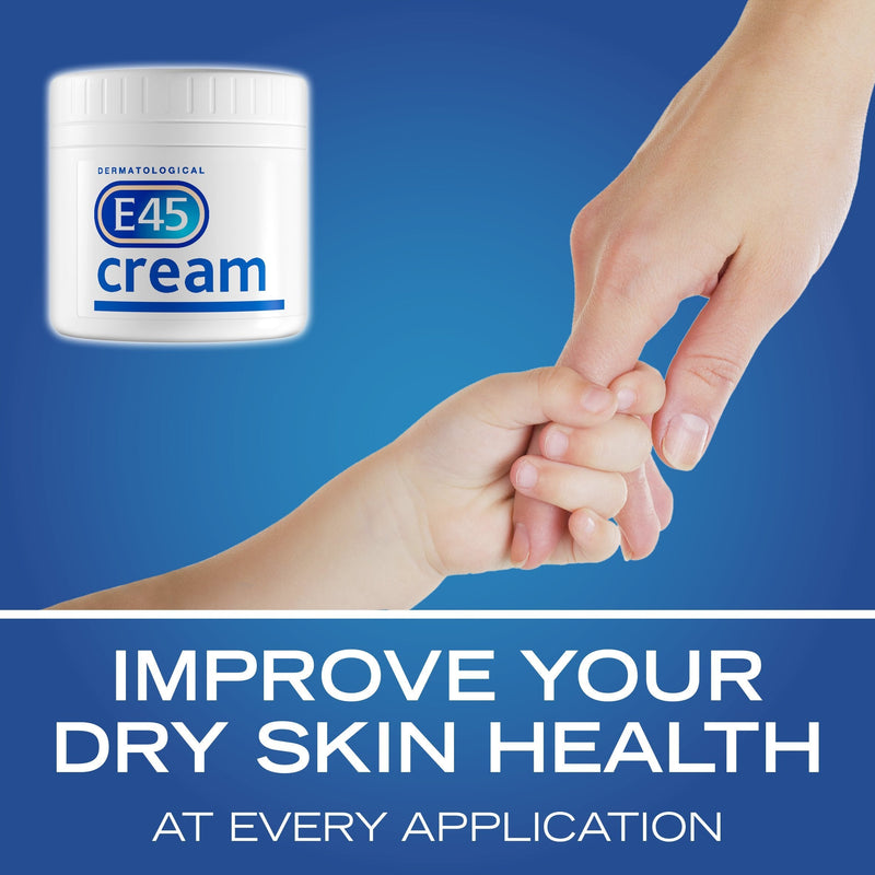[Australia] - E45 Moisturiser Cream, Body, Face And Hand Cream For Dry, Flaky Skin, Suitable For Eczema, Dry Psoriasis, Sunburn, 500g Moisturiser Tub 
