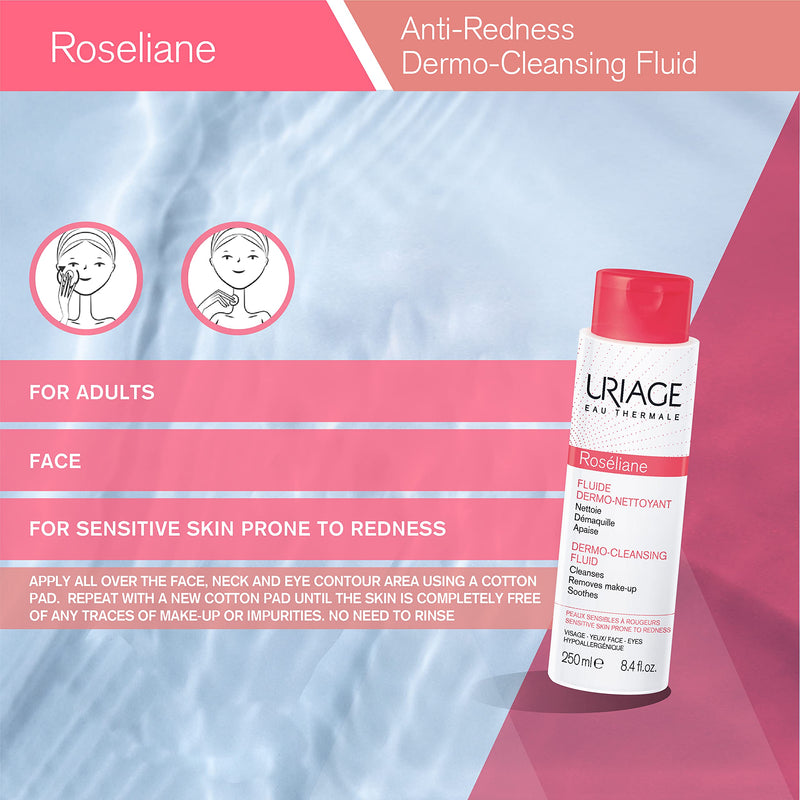 [Australia] - Uriage Roseliane Anti-Redness Dermo-Cleansing Fluid 250ml 