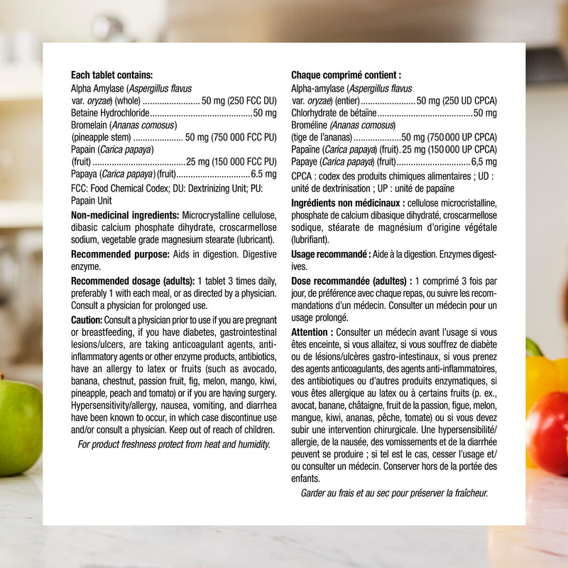 [Australia] - Webber Naturals Digestive Enzymes for Proteins and Carbohydrates, 90 Tablets 