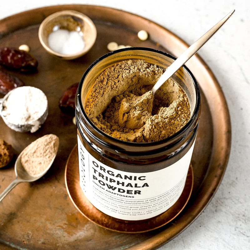 [Australia] - 100% Organic Triphala Powder 220g - Ayurvedic Blend of Amla, Haritaki & Bibhitaki - Gut Health - Straight from Farm in India - Raw, Vegan and Gluten-Free - Non-GMO - No Additives or Preservatives 