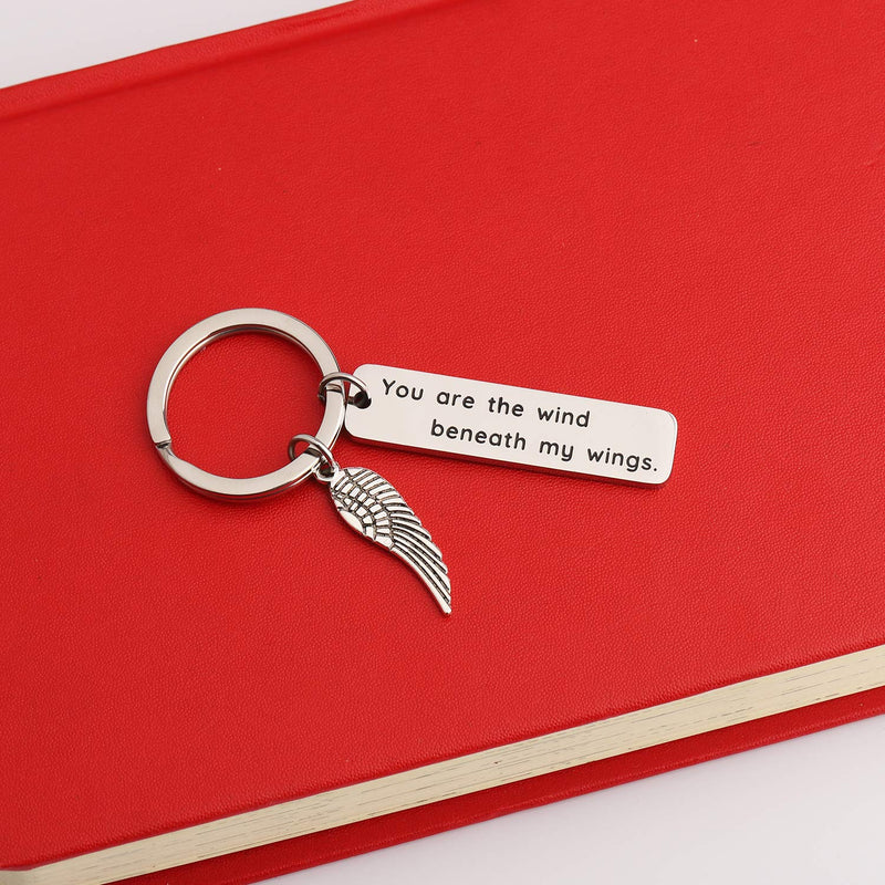 [Australia] - PLITI Graduation Thank You Gifts Mom Appreciation Gifts Mom Dad Keychain You are the Wind Beneath My Wings Achievement Gift Graduation Gift for Teacher Appreciation Gift You are Wind Key 