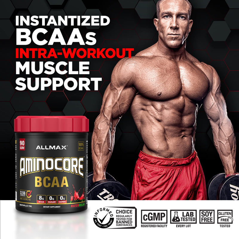 [Australia] - ALLMAX Nutrition AMINOCORE BCAA Powder, 8.18 Grams of Amino Acids, Intra and Post Workout Recovery Drink, Gluten Free (Pineapple Mango, 315 Grams) Pineapple Mango 11.11 Ounce (Pack of 1) 