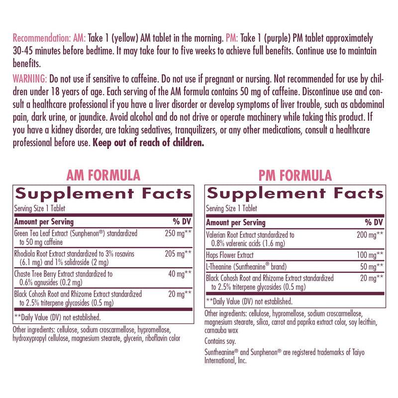 [Australia] - Nature's Way AM/PM PeriMenopause Formula Hormone-Free Day & Night Relief, 30AM & 30PM Tablets 