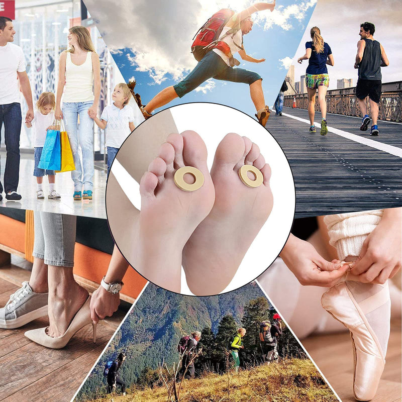 [Australia] - Reppkyh Foam Callus Cushions 150 Pieces, Soft Foam Callus Cushions Toe Pads Provides Cushioning Protection Corn Cushions White sleeves 