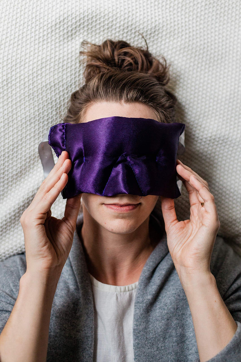 [Australia] - Victoria's Lavender Luxury Aromatherapy Lavender Eye Pillow: Use for Stress Relief, Migraine or Headache Relief, Perfect for Relaxation, Sleep Better Tonight, Hot & Cold Therapy (Colors may vary) 
