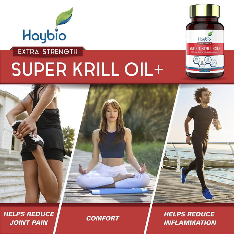 [Australia] - Krill Oil Capsules High Strength - Organic Joint Care Pain Relief Supplements - Antarctic Pills - Includes Omega 3 (500mg), DHA & EPA 90 Softgels 90 Count (Pack of 1) 