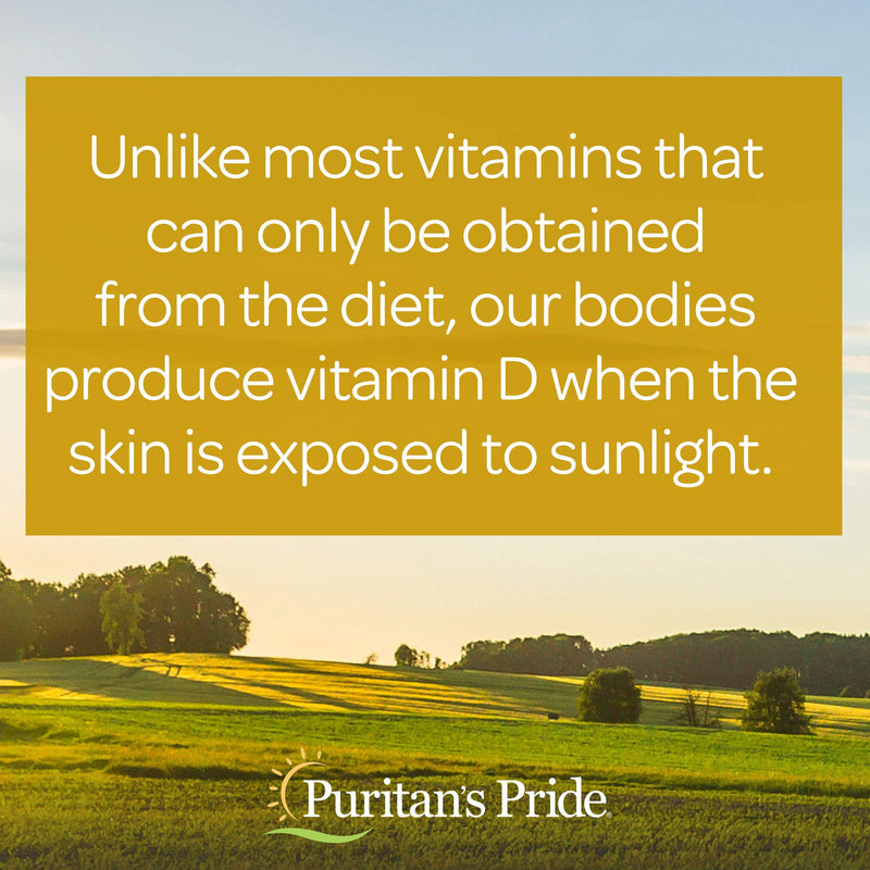 [Australia] - Puritans Pride Vitamin D3 10000 IU Bolsters Health Immune System Support and Healthy Bones & Teeth Softgels, Yellow, 100 Count 
