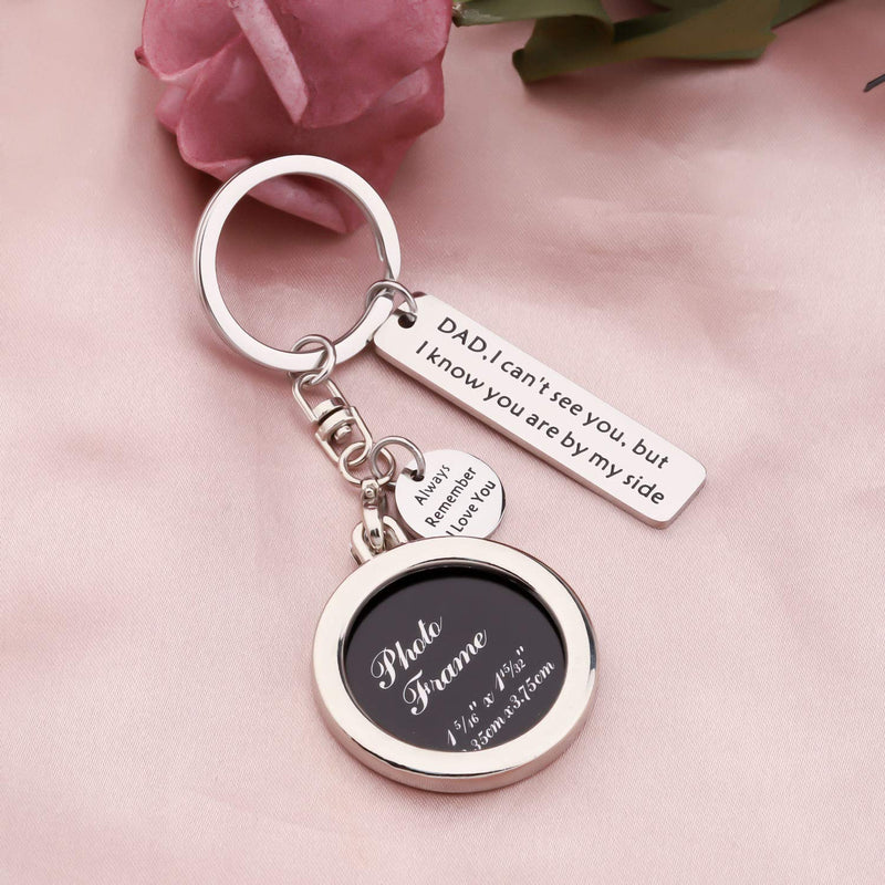 [Australia] - Father Keychain Memorial Gifts Dad I Can't See You But I Know You are by My Side in Memory of Dad keychain 2 