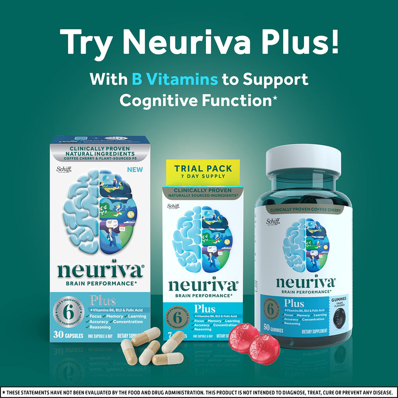 [Australia] - NEURIVA Original Capsules (30ct) Phosphatidylserine, Gluten Free, Decaffeinated - Supports Focus, Memory, Learning, Accuracy & Concentration (Pack of 1) 30 Count (Pack of 1) 
