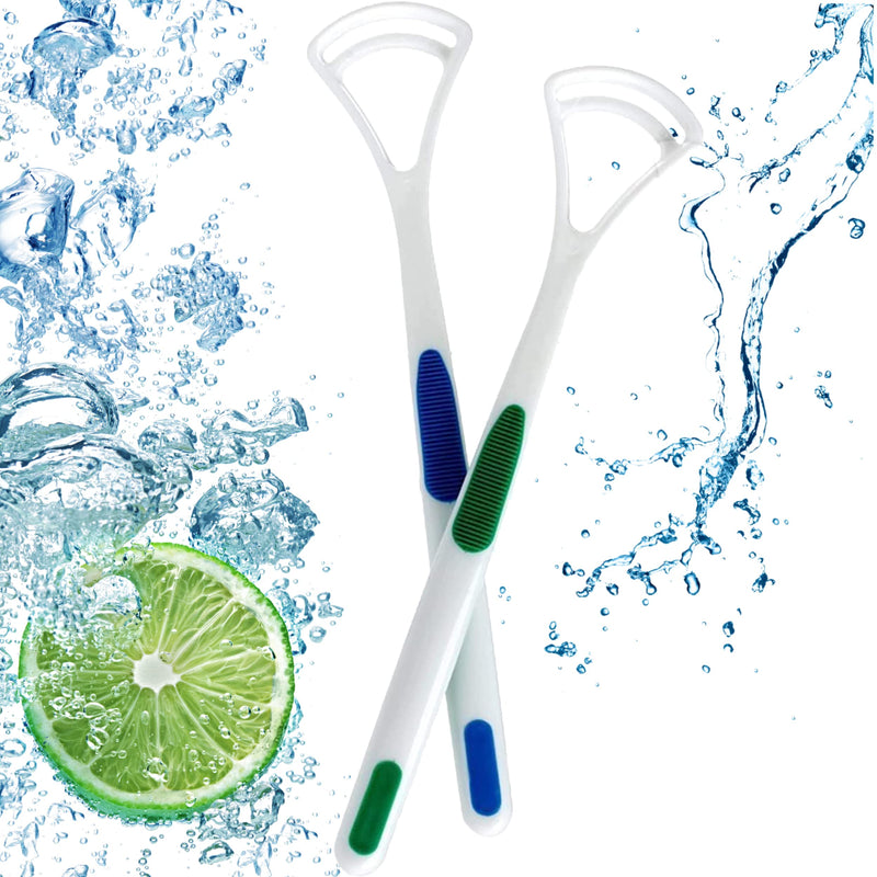 [Australia] - Glamified - Tongue Scraper Tongue Brush 2 Color Pack, 2 Pack 