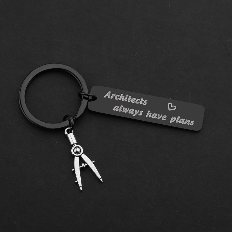 [Australia] - MAOFAED Architect Gifts Architecture Gifts Architecture Student Gift Architect Always Have Plans Archi Keychain architect have plan blakc 