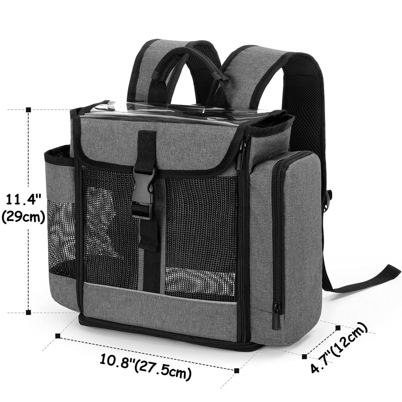 [Australia] - CURMIO Portable Oxygen Concentrator Backpack Compatible with Inogen One, Oxygo, Caire Units, SimplyGo Mini, POC Travel Bag for Machine and Accessories, Grey 
