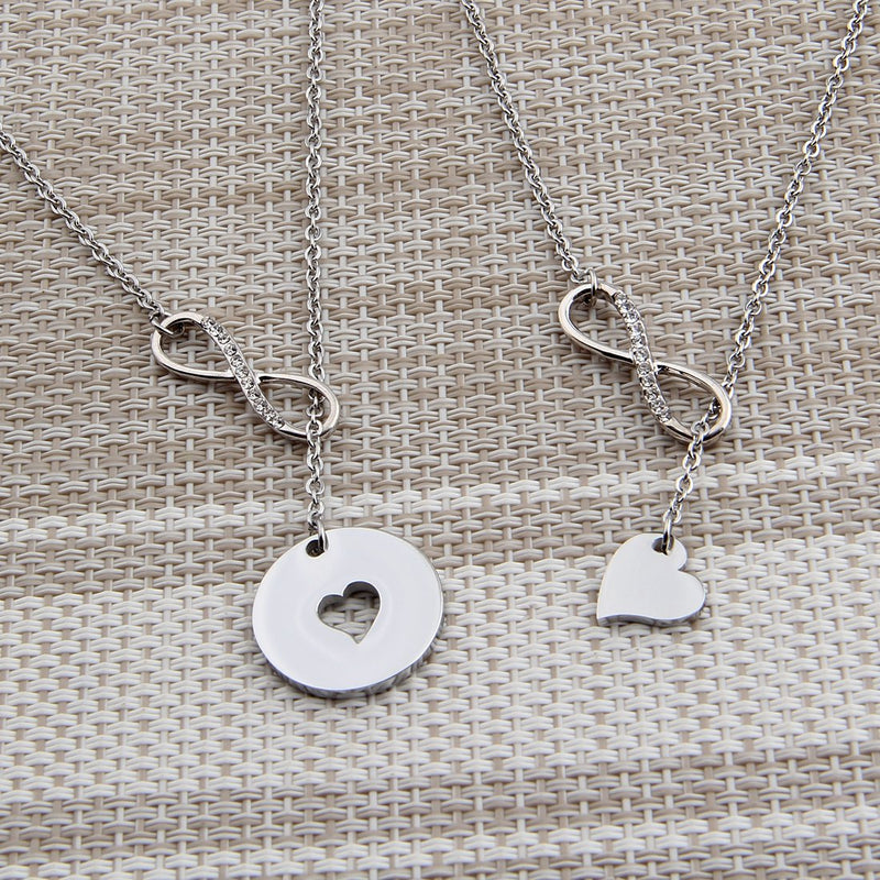 [Australia] - Zuo Bao Mother and Daughters Necklace Set Mother Daughter Lariat Y Necklace Silver-1 Daughter 