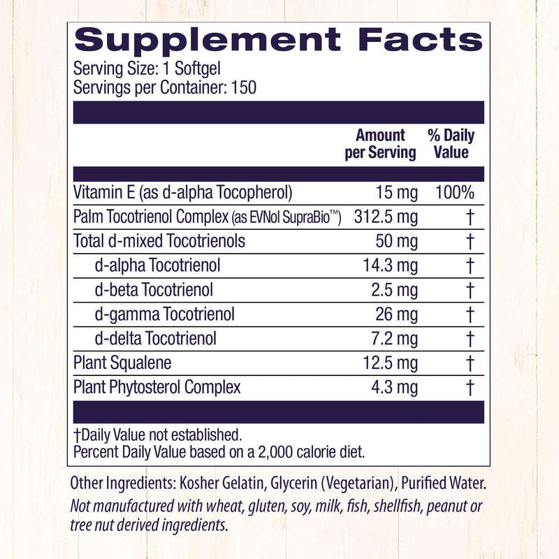 [Australia] - Healthy Origins Tocomin SupraBio Tocotrienols 50 mg Softgels, Multicolor, 150 Count 150 Count (Pack of 1) 