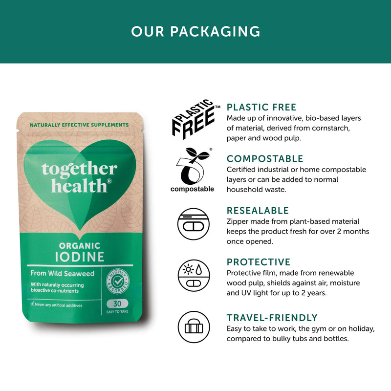 [Australia] - Organic Seaweed Iodine Supplement � Together Health � from Organic Seaweed � Natural Source of Iodine � Vegan Friendly � Made in The UK � 30 Vegecaps 30 Count (Pack of 1) 