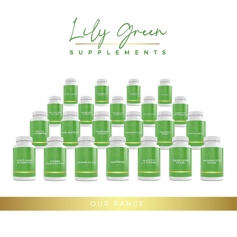 [Australia] - Lily Green | Resveratrol 1000mg per Serving | 90 Vegan Capsules | Anti-Ageing Support | High Strength Antioxidant | Polygonum Cuspidatum | No Artificial Additives | Made in UK 
