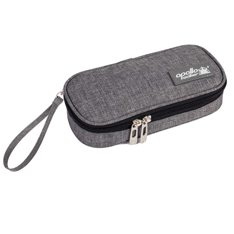 [Australia] - Apollo Walker Insulin Cooler Travel Case Diabetic Medication Cooler with 2 Ice Packs and Insulation Liner(Gray) Gray-small 