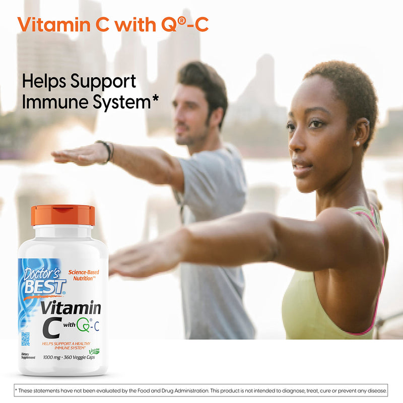 [Australia] - Doctor's Best Vitamin C with Quali-C 1000 mg, Healthy Immune System, 360 Count (Pack of 1) 360 Count (Pack of 1) 