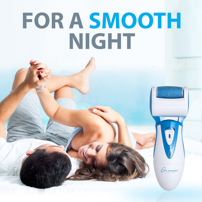 [Australia] - Electric Callus Remover: Own Harmony Professional Pedicure Tools Foot Care for Women, Rechargeable Foot Scrubber, CR900 Electronic Feet File Pedi Sander Best for Hard Cracked Dry Dead Skin, 3 Rollers Blue 