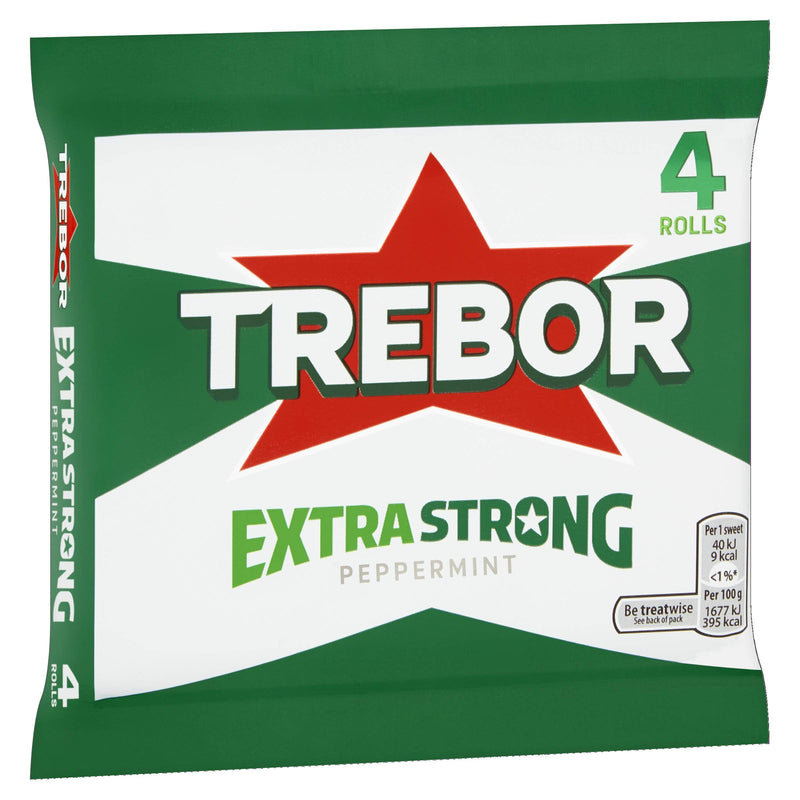[Australia] - Trebor Extra Strong Peppermint Mints 4 Rolls, 165.2 g 