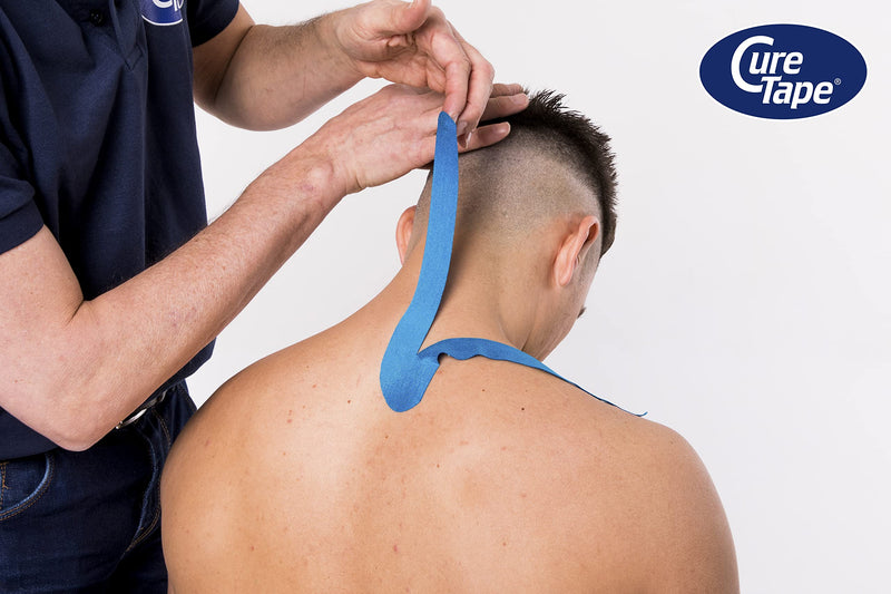 [Australia] - CureTape® Sports Kinesiology Tape | 30% Stronger Adhesion for Extreme Sporting Conditions | Waterproof & Quick Dry Viscose | Recover Faster, Train Harder! (Blue) Blue 