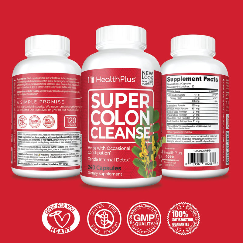 [Australia] - Super Colon Cleanse, 530mg, 240 Count (Pack of 1) 
