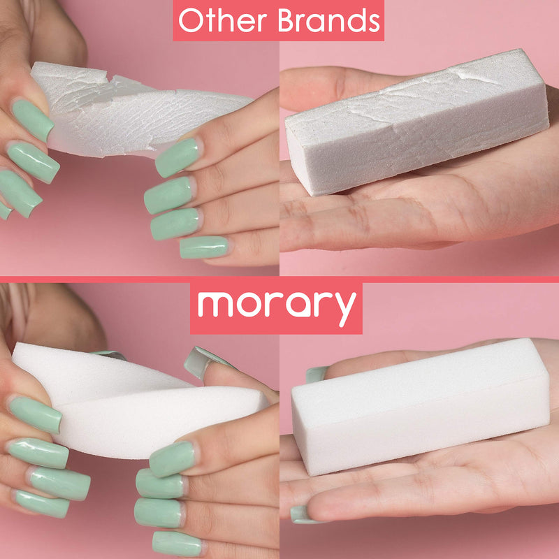 [Australia] - Morary 12-Pack, Nail Buffer Blocks for Natural and Acrylic Nails, 4 Sided, Medium Grit (White) White 