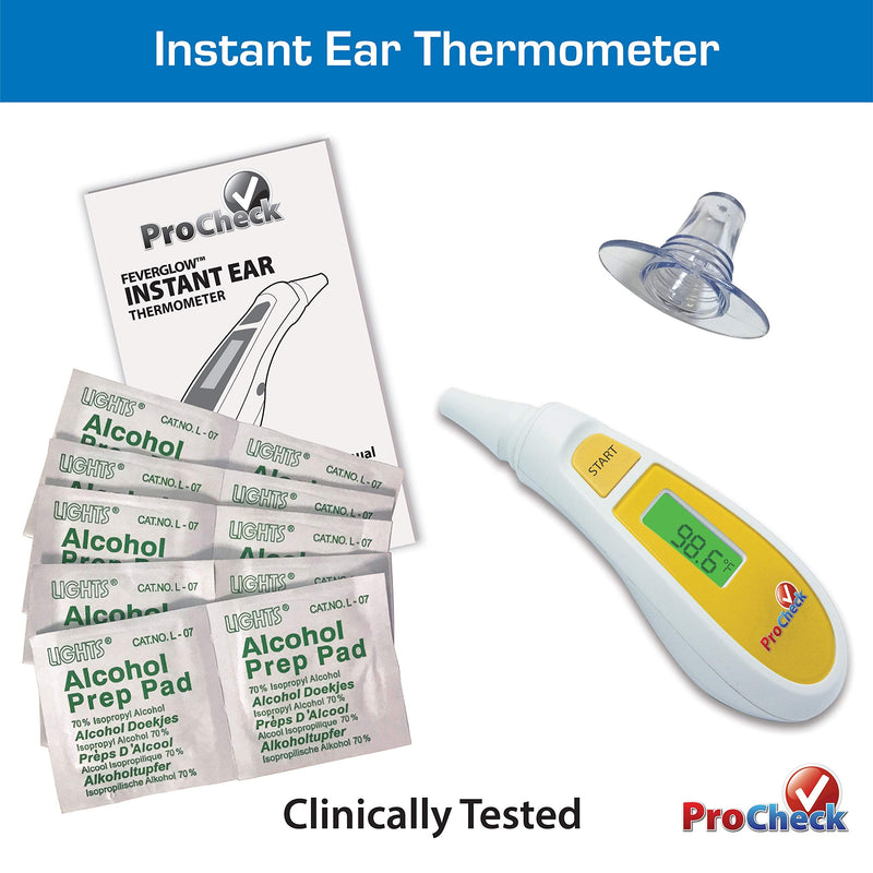 [Australia] - PROCHECK Instant Ear Thermometer, Glowing Fever Indicator 