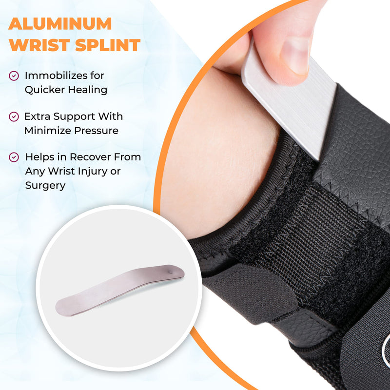[Australia] - SNUG360 Wrist Support Brace - Breathable & Lightweight Wrist Brace for Carpal Tunnel, Tendonitis, Arthritis, Sprain & Fracture, Removable Aluminum Splint for Wrist Support, One Size Fits Most 
