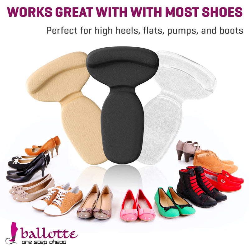 [Australia] - Premium Heel Grips for Ladies Shoes [Extra Sticky Heel Pads] Gel Shoe Insoles Great for New Shoes, Heel Protector Adds Volume, and Cushioning, Insoles for Women Shoes 4 Pairs One Size 